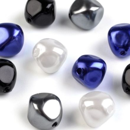 Galanterie: Plastové korálky 10x12 mm (20ks) - mix