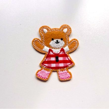 Galanterie: Nažehlovačka medvídek 5,1x6,2 cm