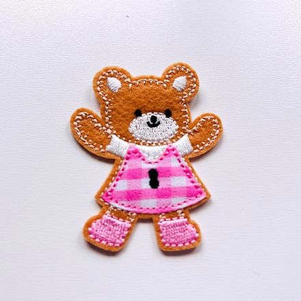 Galanterie: Nažehlovačka medvídek 5,1x6,2 cm