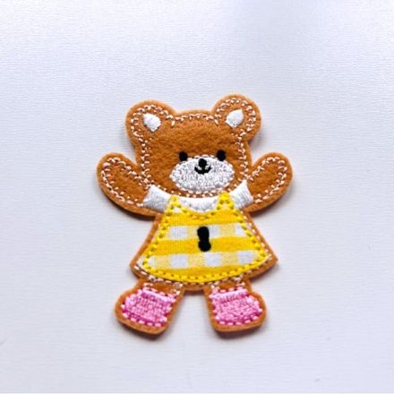 Galanterie: Nažehlovačka medvídek 5,1x6,2 cm
