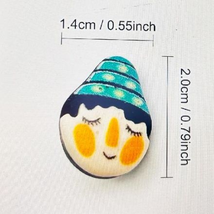 Galanterie: Plastový knoflík 14x20 mm (1ks)